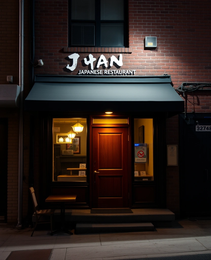 The understated exterior entrance of Kiseki in Williamsburg, Brooklyn